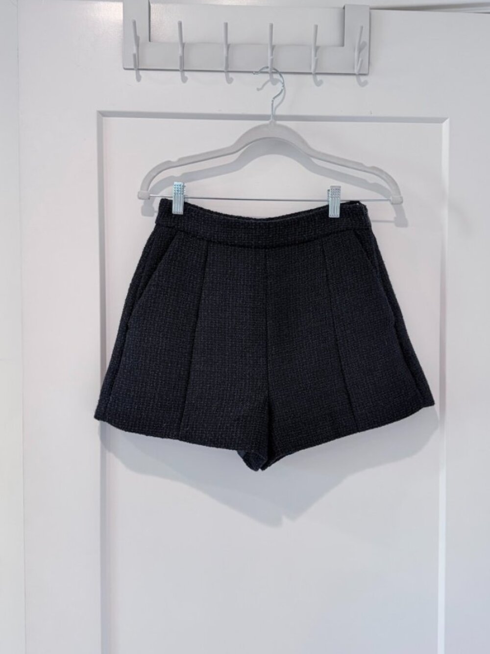 NWOT Meshki Parker Boucle Shorts - Midnight Blue, XS - Picture 4 of 9